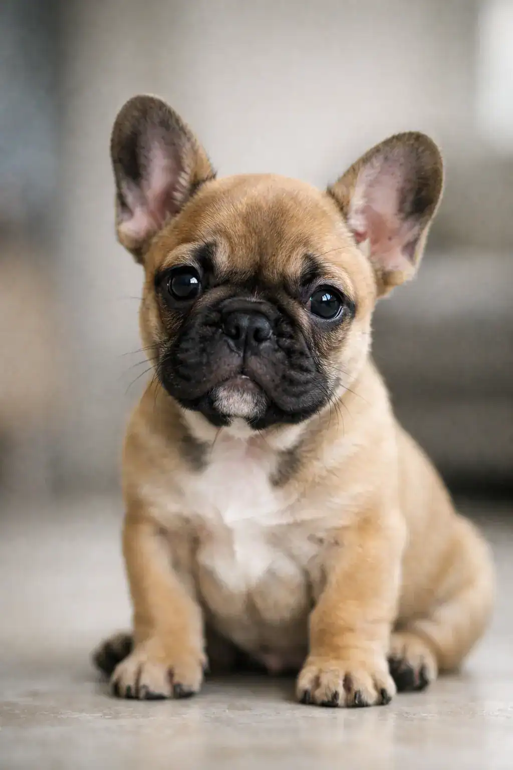 Französische Bulldogge Welpe Blue sitzend